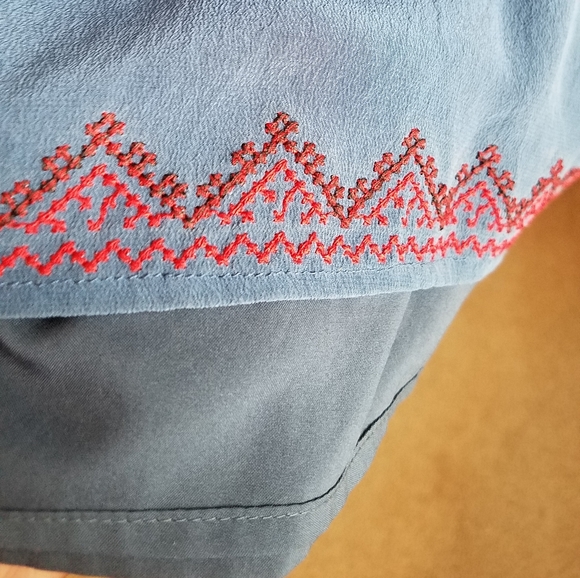 EUC Madewell Embroidered Silk Tunic Dress - Picture 6 of 9